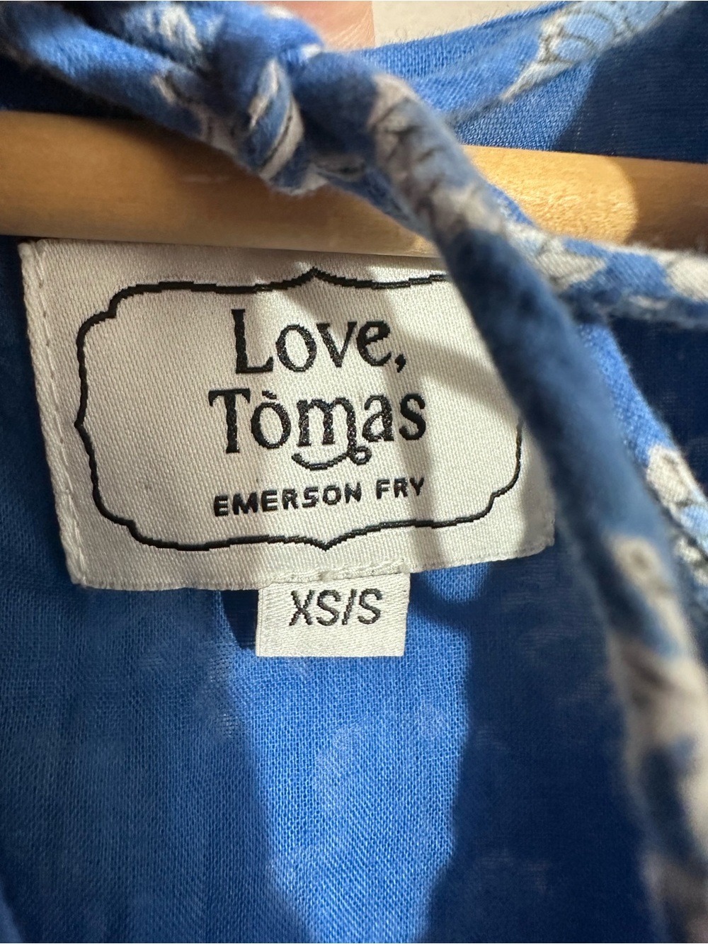 Love Tomas by Emerson Fry Angel Floral Blue Sleeveless Dress XS/S - Picture 5 of 11